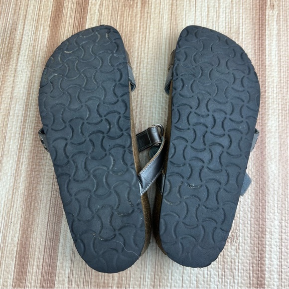 NAOT Sandals Womens 7 38 Columbus Metallic Leather Silver with Metallic Rivets - Picture 5 of 6